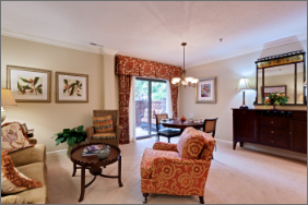 Enjoy social events, kick back and relax in your own senior living apartment, or take a stroll around the grounds.